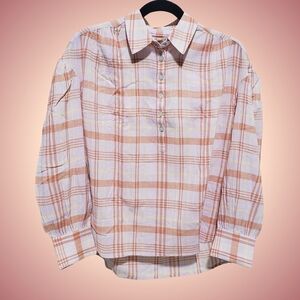 Faherty Ollie Button-Down Shirt Aroma Plaid Small Long Sleeve NWT